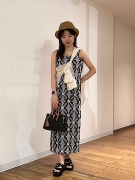 「SMELLY（スメリー）のアイテム（帽子）」を使った、wakanaさん（レディース・158cm）の夏コーディネート