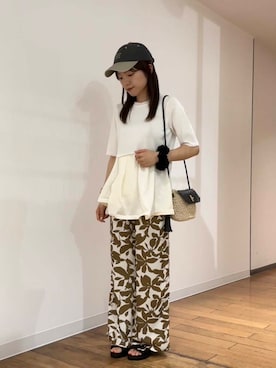 「SMELLY（スメリー）のアイテム（帽子）」を使った、wakanaさん（レディース・158cm）の夏コーディネート