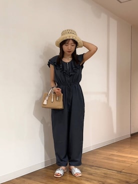 「SMELLY（スメリー）のアイテム（帽子）」を使った、wakanaさん（レディース・158cm）の夏コーディネート