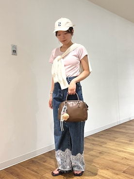 「URBAN RESEARCH Sonny Label（アーバンリサーチサニーレーベル）のアイテム（帽子）」を使った、wakanaさん（レディース・158cm）の夏コーディネート