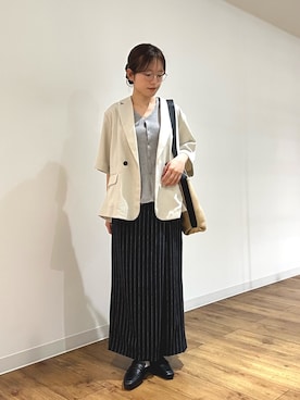 「SENSE OF PLACE by URBAN RESEARCH（センスオブプレイスバイアーバンリサーチ）のアイテム（ローファー）」を使った、wakanaさん（レディース・158cm）の春コーディネート