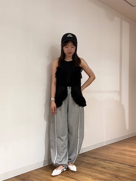 「SMELLY（スメリー）のアイテム（キャップ）」を使った、wakanaさん（レディース・158cm）の夏コーディネート