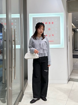 「SENSE OF PLACE by URBAN RESEARCH（センスオブプレイスバイアーバンリサーチ）のアイテム（バレエシューズ）」を使った、wakanaさん（レディース・158cm）の冬コーディネート