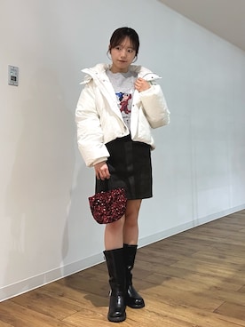 「SENSEOFPLACE」｜「アイテム（ジャケット/アウター）」を使った、wakanaさん（レディース・158cm）の冬コーディネート