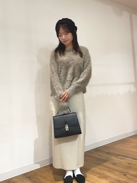 「アイテム（ハンチング/ベレー帽）」を使った、wakanaさん（レディース・158cm）の秋コーディネート