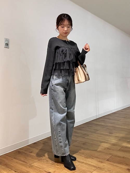 セール】ダブルジップフリルニットカーディガン（ニット/セーター