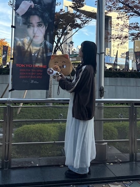 「niko and...（ニコアンド）のアイテム（ブルゾン）」を使った、szkaさん（レディース・162cm）の冬コーディネート
