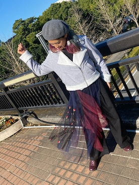 「CECIL McBEE（セシルマクビー）のアイテム（ジャケット/アウター）」を使った、あかりんぬさん（レディース・156cm）の秋コーディネート