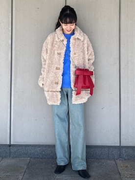 「Ray BEAMS（レイビームス）のアイテム（その他アウター）」を使った、Ray BEAMSさん（レディース・160cm）の冬コーディネート