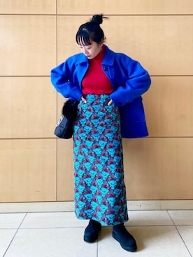 「Ray BEAMS（レイビームス）のアイテム（その他アウター）」を使った、Ray BEAMSさん（レディース・157cm）の冬コーディネート