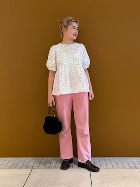 「Ray BEAMS（レイビームス）のｷｬｾfroufrouBsp（トートバッグ、ブラック系）」を使った、Ray BEAMSさん（レディース・158cm）の春コーディネート