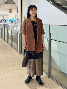 「Ray BEAMS（レイビームス）のアイテム（スカート）」を使った、Ray BEAMSさん（レディース・156cm）の秋コーディネート