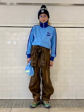 「PUMA（プーマ）のアイテム（ジャケット/アウター）」を使った、Ray BEAMSさん（レディース・160cm）の冬コーディネート