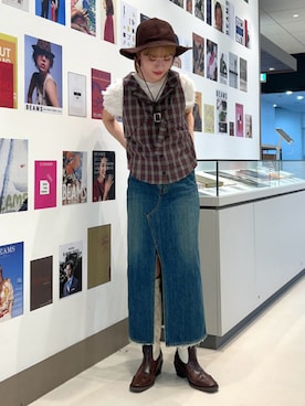 「アイテム（デニムスカート）」を使った、Ray BEAMSさん（レディース・163cm）の夏コーディネート