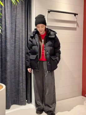 「アイテム（ニットキャップ/ビーニー）」を使った、Ray BEAMSさん（レディース・156cm）の秋コーディネート