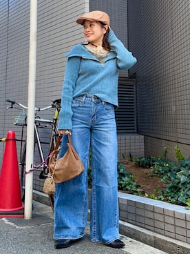 「アイテム（財布/小物）」を使った、Ray BEAMSさん（レディース・154cm）の冬コーディネート