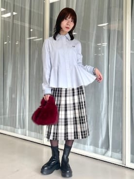 FRED PERRY（フレッドペリー）の「Mesh Tennis Skirt（スカート）」 - WEAR