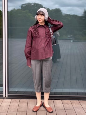 「アイテム（バレエシューズ）」を使った、Ray BEAMSさん（レディース・160cm）の夏コーディネート