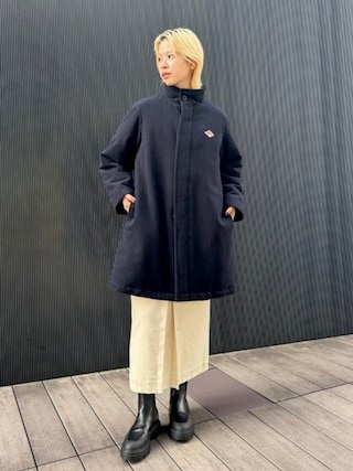 DANTON × Ray BEAMS / 別注 スタンドカラー モッサダウン コートを使っ