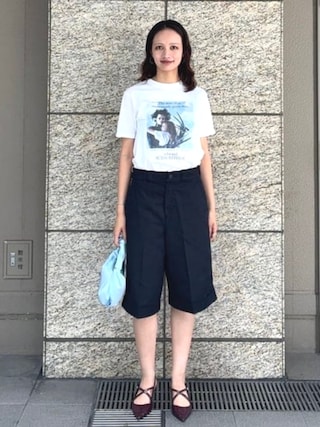 「Ray BEAMS（レイビームス）の【別注】GOOD ROCK SPEED / MOVIE Tシャツ（Tシャツ/カットソー）」を使った、Ray BEAMSさん（レディース・169cm）の夏コーディネート