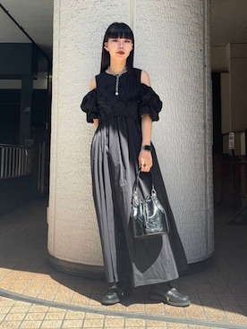美品　2024ss Ray BEAMS オフショルダーパフスリーブワンピース 美品 2024ss Ray BEAMS オフショルダーパフスリーブワンピース