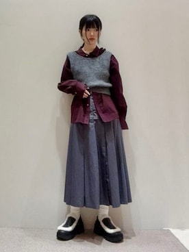 「アイテム（ベスト）」を使った、Ray BEAMSさん（レディース・157cm）の夏コーディネート