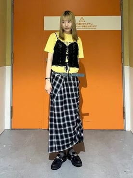 「Ray BEAMS（レイビームス）のアイテム（スカート）」を使った、Ray BEAMSさん（レディース・160cm）の夏コーディネート