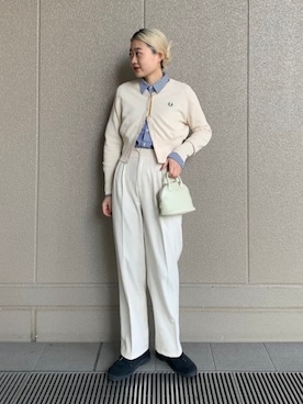 FRED PERRY × Ray BEAMS 別注 Vネック カーディガン FRED PERRY × Ray BEAMS / 別注 Vネック カーディガンを使った
