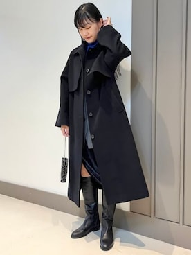 「Ray BEAMS（レイビームス）のアイテム（ステンカラーコート）」を使った、Ray BEAMSさん（レディース・167cm）の秋コーディネート