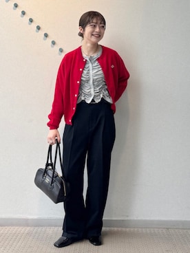 「LACOSTE（ラコステ）のアイテム」を使った、Ray BEAMSさん（レディース・153cm）の秋コーディネート