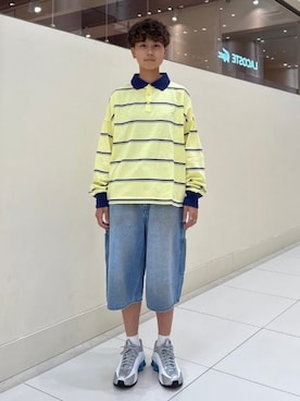 「アイテム（ポロシャツ）」を使った、Ray BEAMSさん（メンズ・160cm）の秋コーディネート