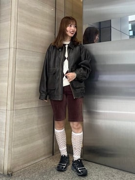 「アイテム（ブルゾン）」を使った、Ray BEAMSさん（レディース・163cm）の秋コーディネート