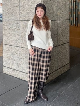 「Ray BEAMS（レイビームス）のアイテム（その他パンツ）」を使った、Ray BEAMSさん（レディース・158cm）の秋コーディネート