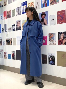 「Ray BEAMS（レイビームス）のアイテム（ステンカラーコート）」を使った、Ray BEAMSさん（レディース・160cm）の秋コーディネート