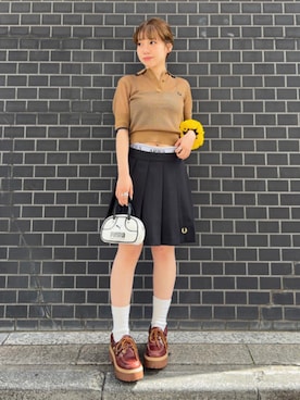 「FRED PERRY（フレッドペリー）のアイテム」を使った、Ray BEAMSさん（レディース・148cm）の春コーディネート