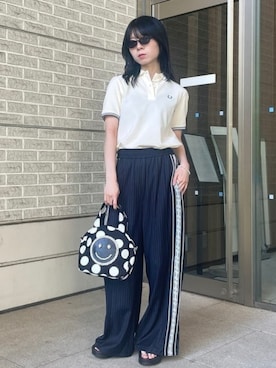 「FRED PERRY（フレッドペリー）のアイテム」を使った、Ray BEAMSさん（レディース・162cm）の春コーディネート