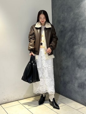 Ray BEAMSさん（レディース・163cm）の冬コーディネート