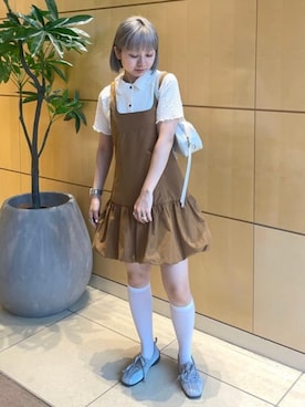 「ミニワンピ」｜Ray BEAMSさん（レディース・158cm）の夏コーディネート