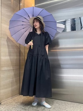 「アイテム（長傘）」を使った、Ray BEAMSさん（レディース・163cm）の夏コーディネート