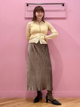 「Ray BEAMS（レイビームス）のアイテム（スカート）」を使った、Ray BEAMSさん（レディース・158cm）の秋コーディネート