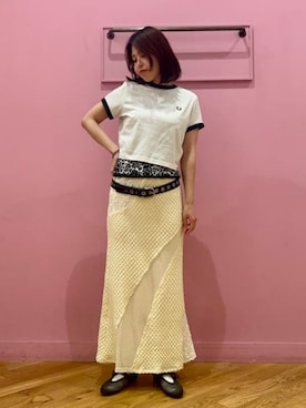 「FRED PERRY（フレッドペリー）のアイテム」を使った、Ray BEAMSさん（レディース・160cm）の夏コーディネート