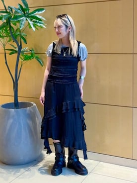 「Ray BEAMS（レイビームス）のアイテム（スカート）」を使った、Ray BEAMSさん（レディース・153cm）の夏コーディネート