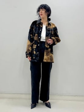 「アイテム（ステンカラーコート）」を使った、Ray BEAMSさん（レディース・170cm）の秋コーディネート