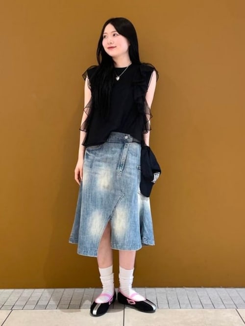 tシャツ チュール レイヤー ラッフルスリーブ Tシャツ レディース Ray BEAMS tシャツ チュール レイヤー ラッフルスリーブ Tシャツ