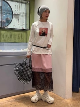 Ray BEAMSさん（レディース・159cm）の冬コーディネート