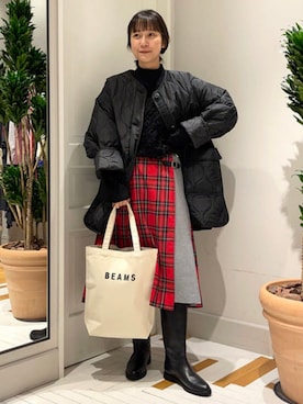 「Ray BEAMS（レイビームス）のアイテム（その他アウター）」を使った、Ray BEAMSさん（レディース・160cm）の秋コーディネート
