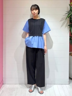 「Ray BEAMS（レイビームス）のアイテム」を使った、Ray BEAMSさん（レディース・163cm）の夏コーディネート