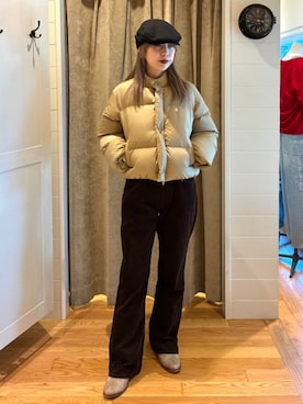 「アイテム（ジャケット/アウター、ベージュ系）」を使った、Ray BEAMSさん（レディース・161cm）の冬コーディネート