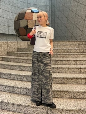 「Ray BEAMS（レイビームス）のアイテム（スカート）」を使った、Ray BEAMSさん（レディース・148cm）の夏コーディネート