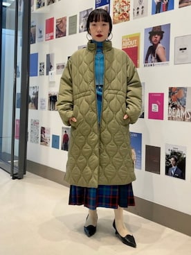 「Ray BEAMS（レイビームス）のアイテム（その他アウター）」を使った、Ray BEAMSさん（レディース・157cm）の秋コーディネート